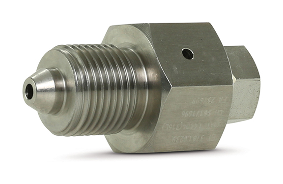 Adaptor, 1/4" Male x 9/16" FeMale