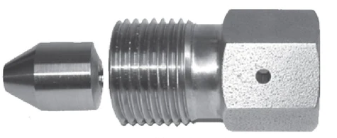 Short Stop Adapter Body w/ Insert, 1/4"F x 3/8"M