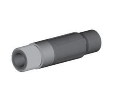 BP200 SiAlON Long Venturi Nozzle 1" Entry, 1-1/4" Zinc Alloy Thread 5/16"