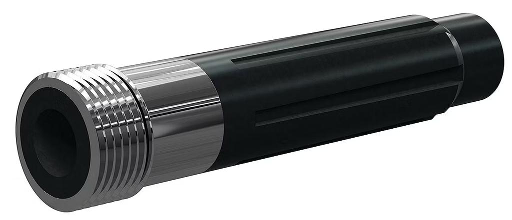 Silicon Carbide Wide Entry Long Venturi Nozzle 50MM 1-1 /4" Entry, Alumin Thread SERIES Polyuret Jacket  1/2"