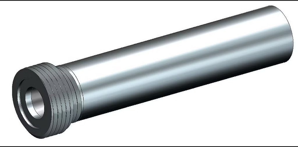 BLVE Boron Carbide Long Venturi Nozzle 50 MM 1" Entry, 50MM Thread SERIES Aluminum Jacket 5/16"