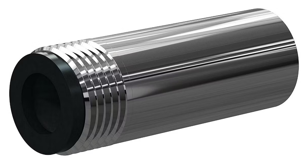 GV Boron Carbide Medium Length Venturi Nozzle SERIES 1/2" Entry, 3/4" Alumin Thread, 3-1/4" Length  Alumin Jacket 3/8"