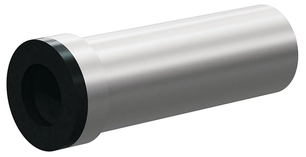 K Boron Carbide Medium Length Venturi Nozzle SERIES 1" Entry, 1-1/2" Flange, 4-1/8" Length  Flanged Alumin Jacket 7/16"