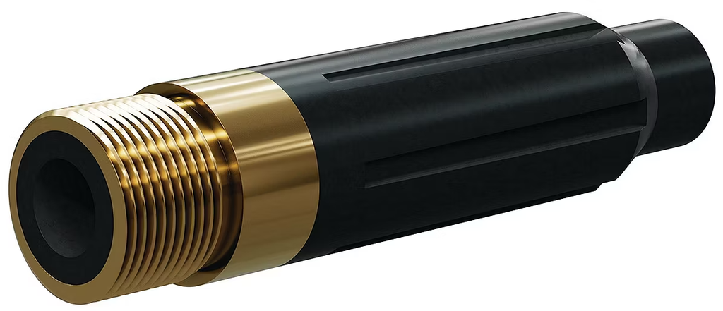 SN159-XL12 BP200 SiAlON XL Perform Nozzle SERIES 1-1/4" Entry, 1-1/4" Brass Thread  Polyuret Jacket 3/8"