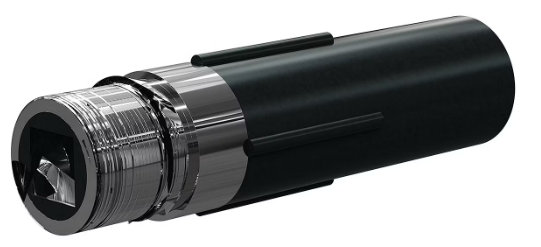 SQUARE Tungs Carbide Square Long Vent Nozzle SHOOTER 1" Entry, 1-1/4" Brass Thread SERIES Poly Jack 5/16"