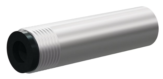 T123 Tungs Carb Long Straight Bore Nozzle SERIES 1" Entry, 1-1/4" Thread Alum Jack 5/16"