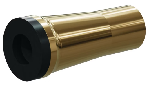 SB Boron Carb Straight Bore Nozzle SERIES 1-1/2" Flange Tapered Alum Jacket, 3-3/16" Length 1/2"