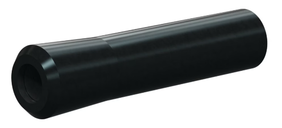 H AP Boron Carb Cone Shape 1-1/8" Base - Straight Bore Nozzle SERIES 1-1/8" Base x 4" Length Poly Jack 3/16"