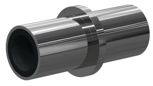 I Boron Carb Straight Bore 3/4" Entry SERIES Mid-Flange, 3" Length Steel Jack 1/2"