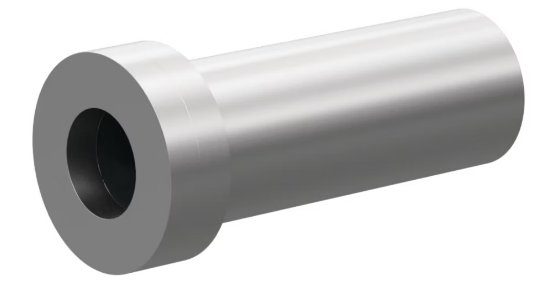 J Boron Carb Straight Bore 3/4" Entry SERIES 1-1/2" Flange, 3-1/8" Length Alum Jack 1/2"