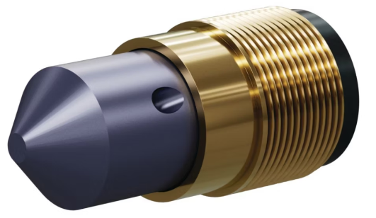 T045 Tungs Carb 125° (Reverse) Angle Nozzle REVERSE 1-1/4" Brass Thread, Single and Trip Rev Outlet SERIES 5/16" Single
