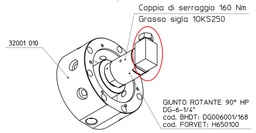 [DG006001/168] Slewing ring 90° 6.4mm
